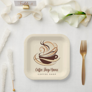 Moderne Minimal Coffee Shop professionele winkel Papieren Bordje