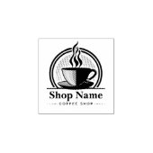 Moderne Minimal Coffee Shop professionele winkel Rubberstempel (Afrduk)