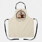 Moderne Minimal Coffee Shop professionele winkel Schort (Voorkant)