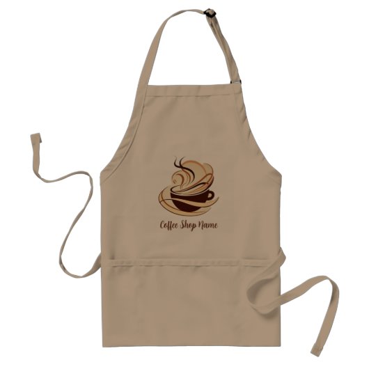 Moderne Minimal Coffee Shop professionele winkel Standaard Schort (Voorkant)