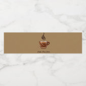 Moderne Minimal Coffee Shop professionele winkel Waterfles Etiket (Enkel label)