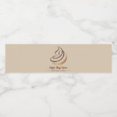 Moderne Minimal Coffee Shop professionele winkel Waterfles Etiket (Enkel label)