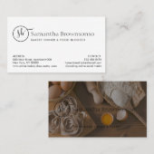 Moderne Minimal Custom Foto Ei Brood Bakkerij Visitekaartje (Voorkant / Achterkant)