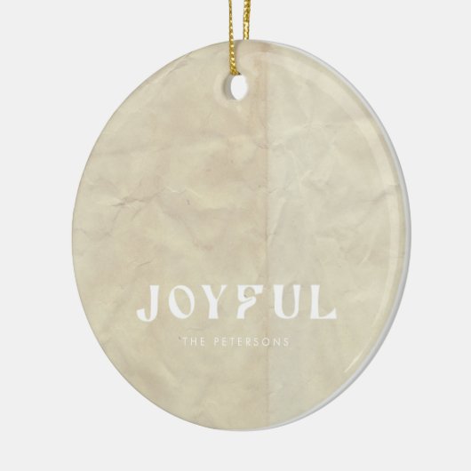 Moderne minimal Custom Gift Labels Keramisch Ornament (Links)