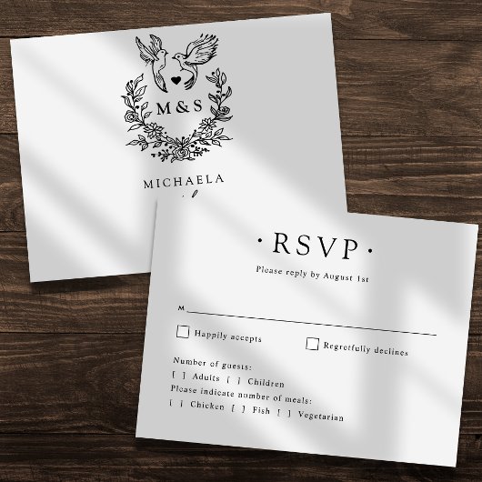 Moderne Minimal Duiven Elegant Script Trouw RSVP
