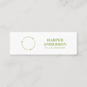 Moderne Minimal Eco Recycling Mini | Green Mini Visitekaartje (Voorkant)