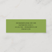 Moderne Minimal Eco Recycling Mini | Green Mini Visitekaartje (Achterkant)