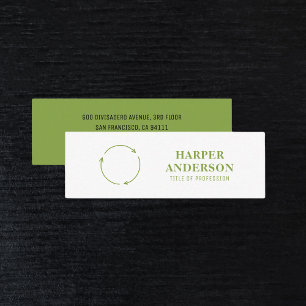 Moderne Minimal Eco Recycling Mini   Green Visitekaartje
