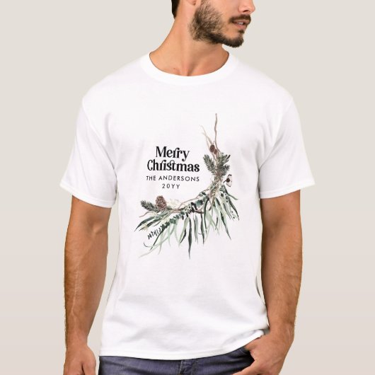 Moderne minimal elegante waterverf botanische rust t-shirt (Voorkant)
