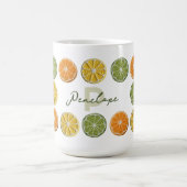 Moderne Minimal Fresh Crochet Citrus Slices Naam Koffiemok (Center)