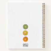 Moderne Minimal Fresh Crochet Citrus Slices Naam Notitieboek (Achterkant)