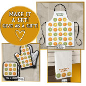 Moderne Minimal Fresh Crochet Citrus Slices Naam Schort