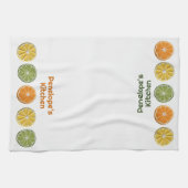 Moderne Minimal Fresh Crochet Citrus Slices Naam Theedoek (Horizontaal)