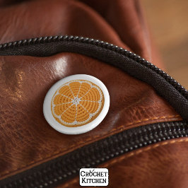 Moderne Minimal Fresh Crochet Sinaasappel Slices P Ronde Button 5,7 Cm