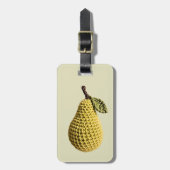 Moderne Minimal Geel Haak Parelnaamkaartje Bagagelabel (Voorkant verticaal)