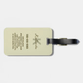 Moderne Minimal Geel Haak Parelnaamkaartje Bagagelabel (Achterkant horizontaal)