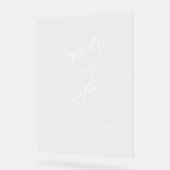 Moderne Minimal Gelukkig Altijd Na Huwelijk Welkom Acryl Bord (Hoek)