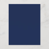 Moderne Minimal Gold leaf en Blauwe typografie Informatiekaartje (Achterkant)