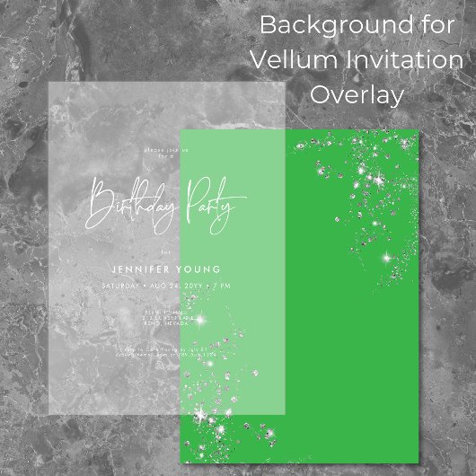 Moderne Minimal Green Diamonds Verjaardag Achtergr Kaart