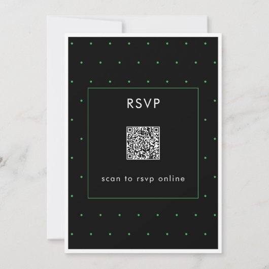 Moderne Minimal Green Forty Script Verjaardag QR Kaart (Achterkant)