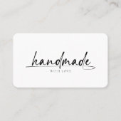Moderne Minimal handgemaakt met Love Script Logo Visitekaartje (Voorkant)