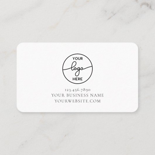 Moderne Minimal handgemaakt met Love Script Logo Visitekaartje (Achterkant)