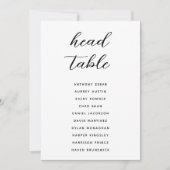 Moderne Minimal Head Table Zitkaarten Kaarten (Voorkant)