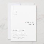 Moderne Minimal Hedendaagse Fotobruiloft Save The Date (Achterkant)
