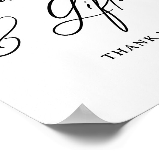 Moderne minimal Kaarten en cadeaubordje Poster (Hoek)