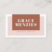 MODERNE MINIMAL kleur blok schattig blush roze kle Visitekaartje (Voorkant)