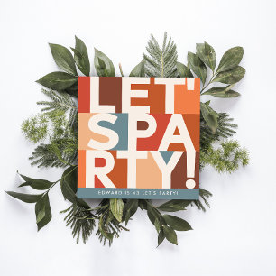 Moderne minimal laat partij vet grafisch kaart