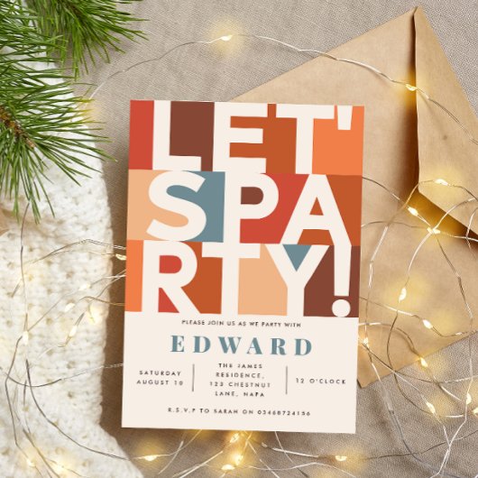 Moderne minimal laat partij vet grafisch kaart