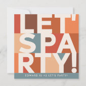 Moderne minimal laat partij vet grafisch kaart (Voorkant)