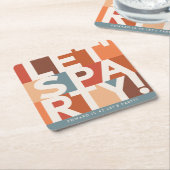 Moderne minimal laat partij vet grafisch kartonnen onderzetters (Schuin)