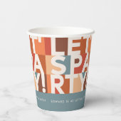 Moderne minimal laat partij vet grafisch papieren bekers (Achterkant)