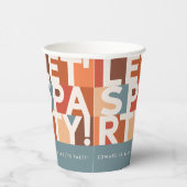 Moderne minimal laat partij vet grafisch papieren bekers (Rechts)
