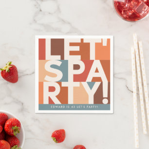 Moderne minimal laat partij vet grafisch servet