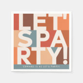 Moderne minimal laat partij vet grafisch servet (Voorkant)