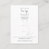 Moderne minimal leaf sociale QR sieraden display K Contactkaartje (Voorkant)