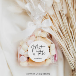 Moderne Minimal Mint om huwelijksgunst te zijn Ronde Sticker