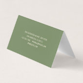 Moderne Minimal Naainaald Logo Groen Custom Visitekaartje (Achterkant)