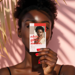 Moderne Minimal Nail Beauty Salon Bedrijfsfoto Visitekaartje