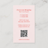 Moderne Minimal Nail Beauty Salon Bedrijfsfoto Visitekaartje (Achterkant)