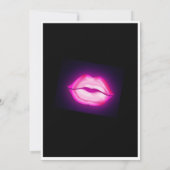 Moderne Minimal Neon Pink Lips Talk Dertig Verjaar Kaart (Achterkant)