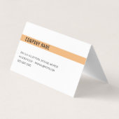 Moderne Minimal Oranje Professional Visitekaartje (Achterkant)
