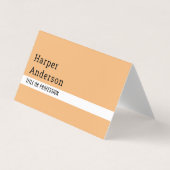 Moderne Minimal Oranje Professional Visitekaartje (Voorkant)