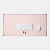 Moderne minimal pastel roze monogram Initialen Bureaumat (Keyboard & Muis)