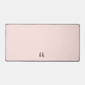 Moderne minimal pastel roze monogram Initialen Bureaumat (Voorkant)