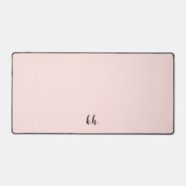 Moderne minimal pastel roze monogram Initialen Bureaumat
