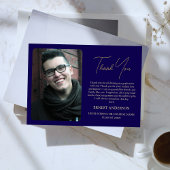 Moderne Minimal Photo Afstuderen bedankkaart Kaart